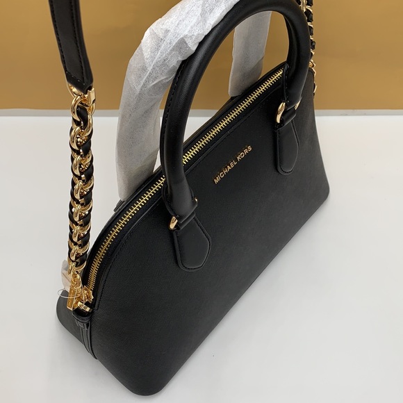 MICHAEL KORS
Veronica Medium Saffiano Leather Dome Satchel BLACK COLOR - Picture 8 of 15